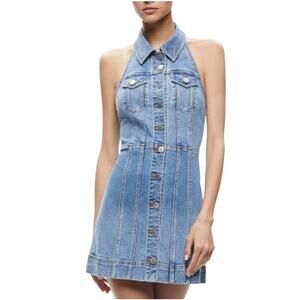 Alice + Olivia Blue Denim Mini Dress